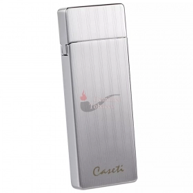 Caseti Paris Gümüş Düz Çizgili Puro Çakmağı CA-100-2